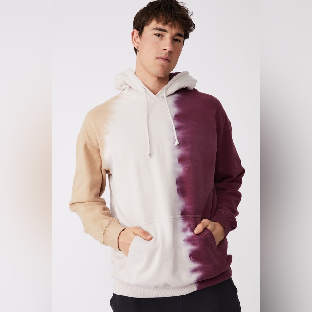 Dip dye fleece hoodie